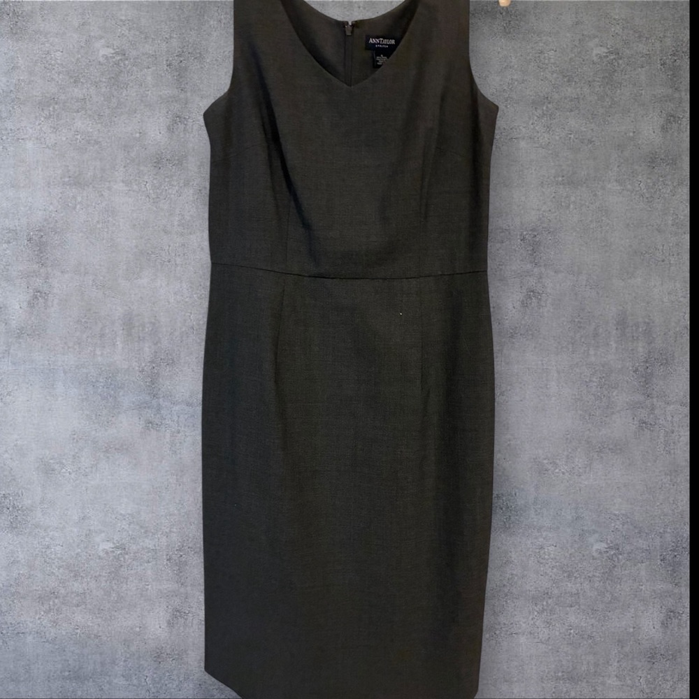 Ann Taylor Charcoal Midi Dress